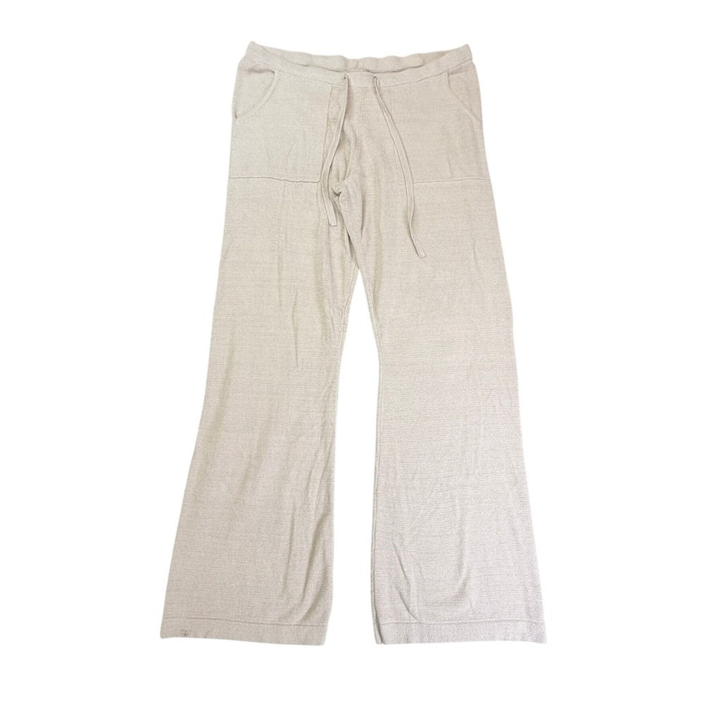 Barefoot Dreams Pants Women M Beige CozyChic Ultra Lite Wide Leg Lounge 493